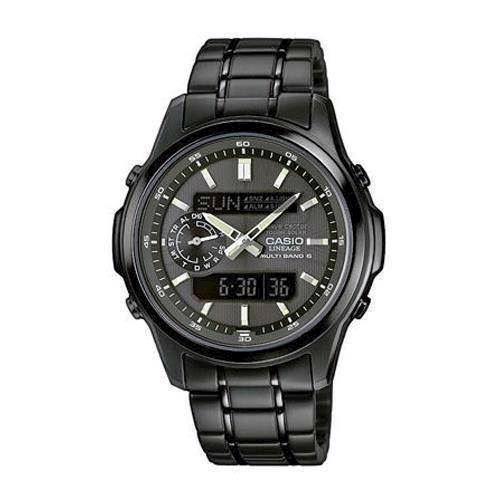 Image of mat sort IP Wave Ceptor quartz multifunktion (5110) med radio styring Herre ur fra Casio